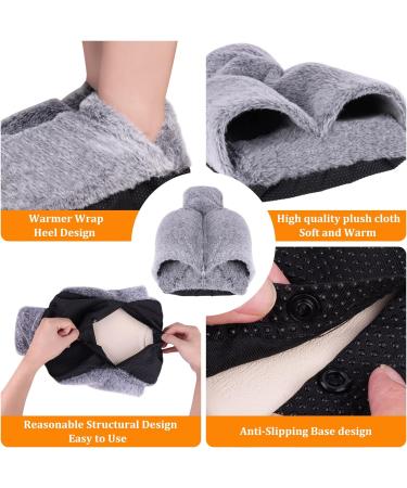 WARMTUYO Heated Foot Warmer 2 Litre Hot Water Bottle with Plush Cover - Anti-Slip Sole & Pouch for Pain Relief - Buy Online on GoSupps.com