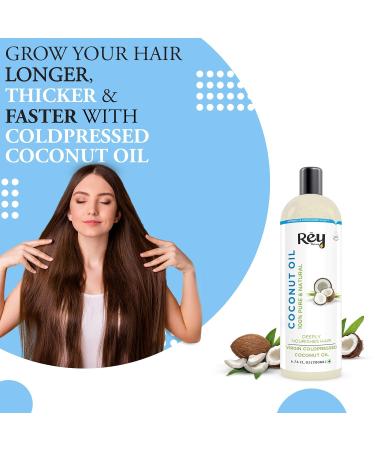 Cold Pressed Coconut Oil for Hair & Skin - 100% Pure Natural Oil (400ml Pack of 2) - Best for Nourishing & Moisturizing - Buy Online on GoSupps.com