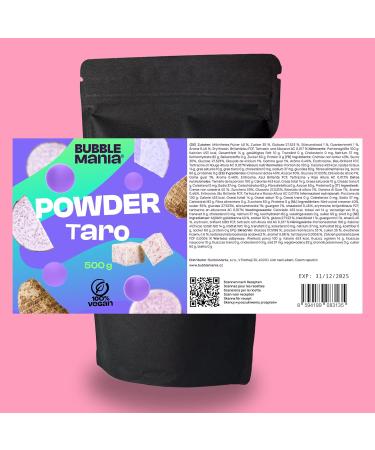 Taro Vegan Powder Bubble Tea - High Quality Milk Tea Powder for Strong Flavor | 500g (1 Pack) - Perfect for Bubble Tea - Buy Online on GoSupps.com