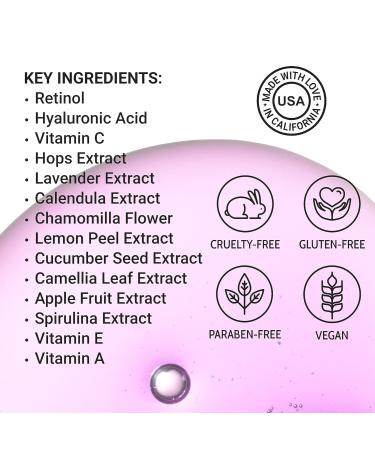 DERMATOUCH Retinol Face Cleanser 8 oz | Hyaluronic Acid Cucumber & Vitamins | Made in America - Best International Shipping - Buy Online on GoSupps.com