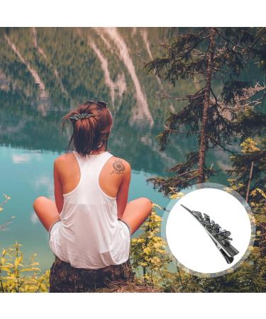 minkissy Alligator Hair Clips Rhinestone Hair Clips Decorative Hair Clips for Women's Hair Small Alligator Clips Thin Hair Fancy Clips for Women Sharp Mouth Clip Horn Clip Hairpin Metal - Buy Online on GoSupps.com