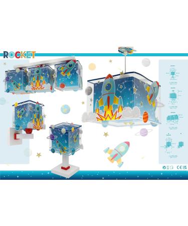 Dalber Children's Wall Lamp - Rocket Space Theme Light | E27 | Kids Room Decor - Buy Online on GoSupps.com
