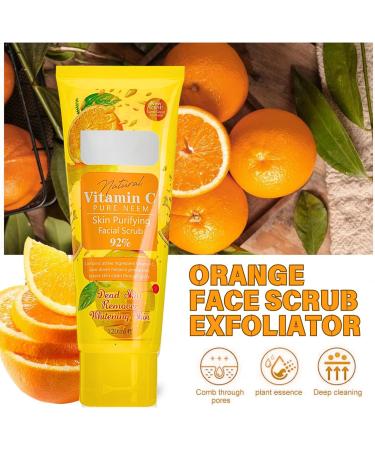 IZBEAUVO Vitamin C Face Exfoliator Gel Orange Face Scrub Exfoliator Vitamin C Exfoliating Face Scrub Acne Exfoliating Scrub Pore Facial Scrub Exfoliating Face Wash Remove Blackhead - Buy Online on GoSupps.com