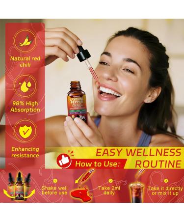 HEERB Cayenne Pepper Drops Vascu Flow Drops with Beet Root Black Pepper Turmeric Vitamin D3 K2 Cayenne Pepper Supplements for Metabolism Circulation Heart Health, Beetroot Flavor, 2 Fl Oz 60 ml - Buy Online on GoSupps.com