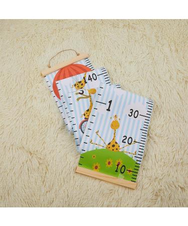 MHJY Height Chart for Kids Height Measure Wall Chart Child Growth Chart Wooden Ruler 7.9'' x 79'' Canvas Height Measurement Hanging Wall Decor for Baby Girls Boys Toddler Bedroom Nursery Cartoon Giraffe - Buy Online on GoSupps.com