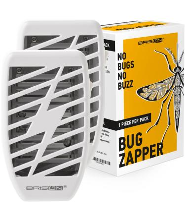 Indoor Bug Zapper Fly Zapper Mosquitos Zapper - Electric Portable Plug in Home Insects Zapper for removes Insects Mosquitos Files Bugs Gnats Moths - White (2Pack, White) 2Pack White