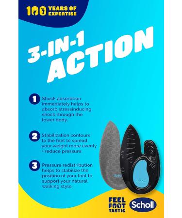 Scholl In-Balance Orthotics Insoles - Heel Pain Relief 3-in-1 - Small (UK 4.5-6.5) - Buy Online on GoSupps.com