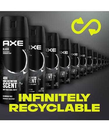 AXE Body Spray Deodorant for Men Black for Long Lasting Odor Protection Frozen Pear & Sandalwood Men's Deodorant Formulated Without Aluminum 4.0 oz - Buy Online on GoSupps.com