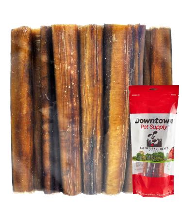 Downtown Pet Supply Bully Sticks for Dogs (12" 5-Pack Jumbo) Non-GMO Grain Free Rawhide Free Dog Chews Long Lasting Pizzle Sticks - Low Odor Bully Sticks for Large Dogs