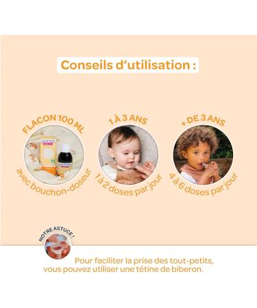 Calmosine - Baby TUX - Soothes throat when coughing - With organic plant extracts - 100ml bottle - Made in France - Buy Online on GoSupps.com