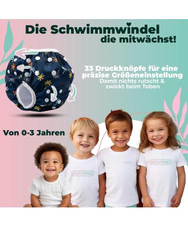 Buy Kidverse Reusable Baby Swimming Diapers 0-3 Years - Skin-Friendly Adjustable Includes Carrying Bag & Laundry Net - Beige Sea - Buy Online on GoSupps.com
