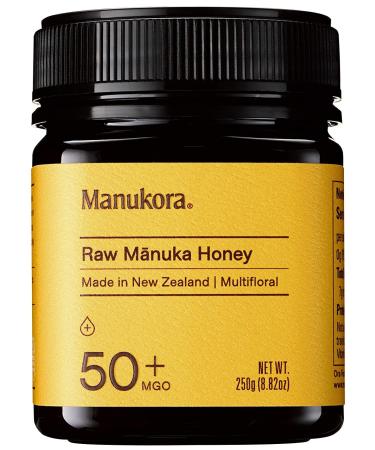 Manukora MGO 50+ Multifloral Raw Manuka Honey New Zealand - Authentic Non-GMO Pure Honey, MGO Certified, Traceable from Hive to Hand 8.82 Ounce (Pack of 1)
