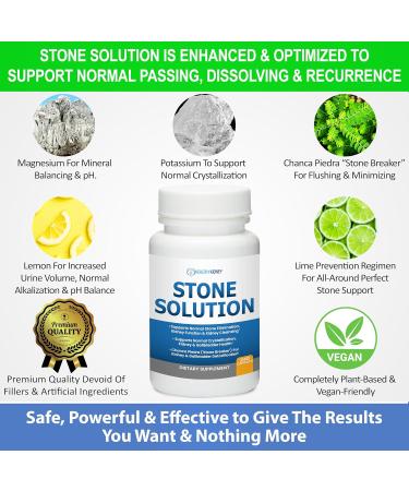 Stone Solution Capsules- Natural Dissolver Kidney Stone Support & Kidney Cleanser Chanca Piedra Stone Breaker Gallbladder Cleanse Flush & Stop Recurrence Stone Relief 60 Servings - Buy Online on GoSupps.com