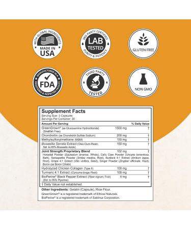 Joint Xtra Advanced Support Supplement - Joint Strength Formula with Glucosamine Chondroitin Turmeric MSM & Boswellia for Joint & Cartilage Health Flexibility Mobility & Comfort (Pack of 3) - Buy Online on GoSupps.com
