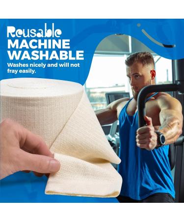 Large Knee & Medium Thigh Support Bandage - Elastic Tubular Bandage Size B 10M Box (2.5 X 33 feet) - Natural Color | Cotton Spandex - Buy Online on GoSupps.com