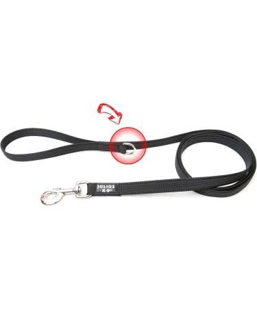 IDC Color & Gray Caught Leash - 20mm x 1.8m with Loop & D-Ring | Black & Gray Dog Leash for International Shipping - Buy Online on GoSupps.com