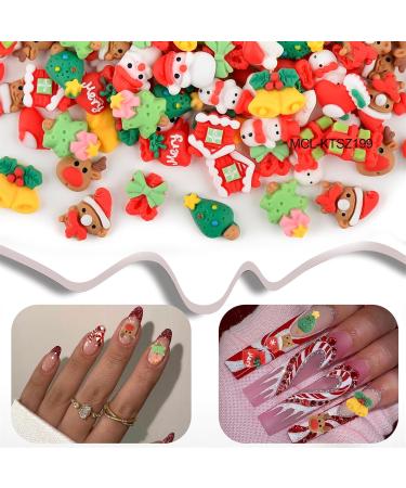 FEIlei 1Bag Resin Christmas Charms Christmas Flatback Decoration Ornaments for Nail Art Craft Making DIY Crafts - Buy Online on GoSupps.com