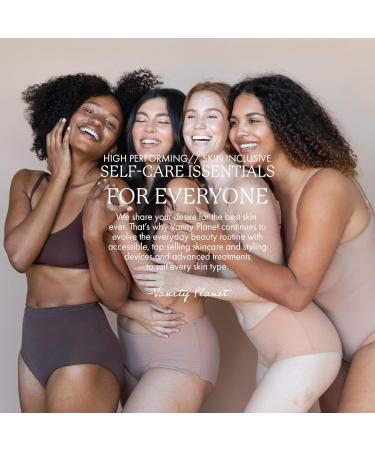 Raedia Handheld Facial Cleansing Brush - 4 Interchangeable Heads | Lightweight Water-Resistant Exfoliator for Glowing Skin | Vanity Planet Warm Grey 4-Piece Set - Buy Online on GoSupps.com