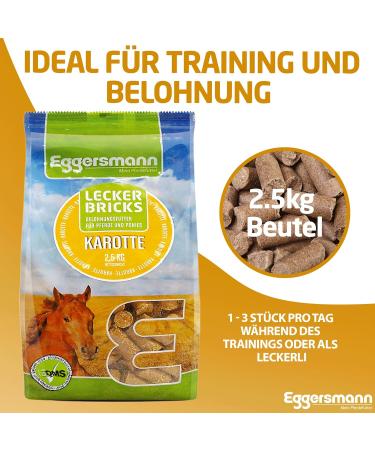 Eggersmann Raspberry Treats for Horses & Ponies - 2.5 kg Bricks | Gourmet Carrot Flavor - International Shipping Available - Buy Online on GoSupps.com