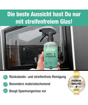 Bio-Chem Acrylic & Plexiglass Cleaner - 750ml Spray & Microfiber Cloth | Gentle Glass Cleaning for Windows - Buy Online on GoSupps.com