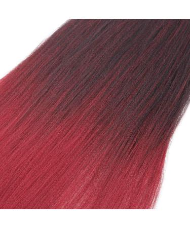 Leeven 8 Packs Red Pre Stretched Braiding Hair Extensions Yaki Straight Ombre EZ Crochet Braids Braiding Hair Hot Water Setting Burgundy Red EZ Braiding Hair Extensions /26 Inch 1B900# 26 Inch (Pack of 8) 1B900 - Buy Online on GoSupps.com