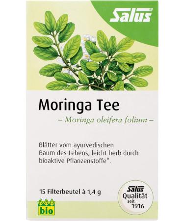  Salus Salus - Moringa Tea - 1 x 15 filter bags (21 g) - herbal tea - full-bodied taste thanks to bioactive plant substances a) - organic - Buy Online on GoSupps.com