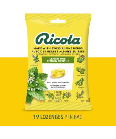 Ricola Lemon Mint Cough Drops 19 Count - Buy Online on GoSupps.com