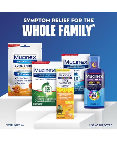 Mucinex Children's Fever & Cough Relief - Multi-Symptom Cold Medicine Honey Flavor 4 Fl Oz - International Shipping Available - Buy Online on GoSupps.com