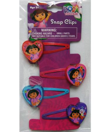 Dora the Explorer Hair Snap Clips 4 Pieces by Nickelodeon