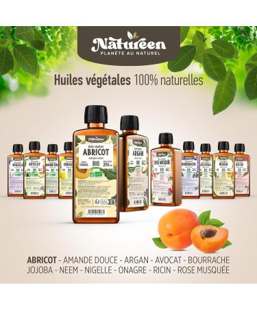  Plan te au Naturel Organic Apricot Kernel Oil 150 ml - AB - Natureen | Plan te au Naturel - Pure Natural and Cold Pressed - Food Grade - Buy Online on GoSupps.com