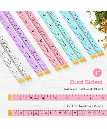 iBayam Soft Tape Measure 60-Inch Double Scale Ruler 5-Pack - Body Measuring, Sewing, and Craft Supplies in Pastel Colors - Buy Online on GoSupps.com