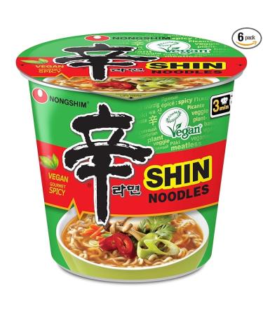 Nongshim Shin Ramyun Vegan, 2.64 Ounce, Pack of 6 - Buy Online on GoSupps.com