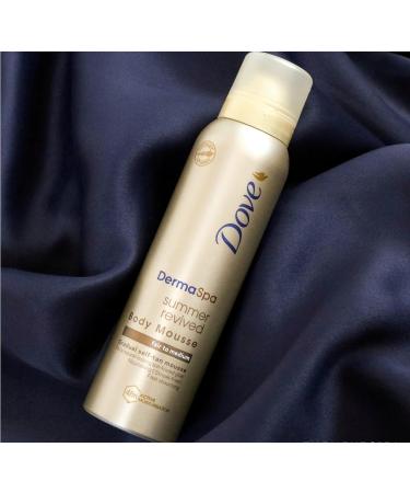 Dove DermaSpa Fair to Medium Gradual Self-Tan Body Mousse 150ml Summer Revived for a Natural Looking Sun-kissed Glow with Solkiss 3-in-1 Self Tan Applicator Mitt - Buy Online on GoSupps.com