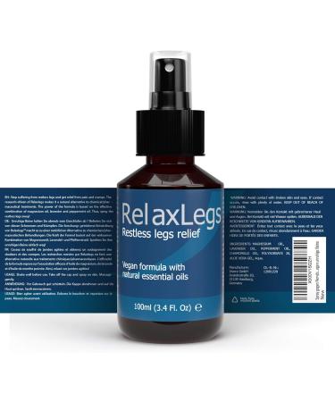 RelaxLegs Restless Legs Relief Spray - Effective Magnesium Muscle Relaxant for Leg Cramps & Ache Relief - 100ml - Buy Online on GoSupps.com