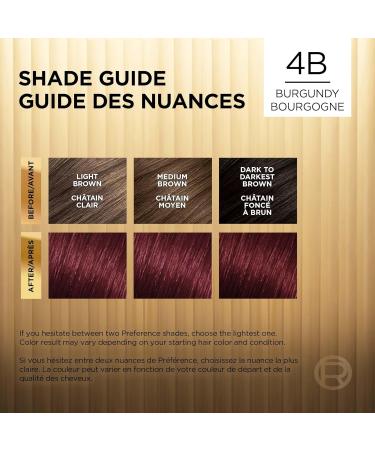 L'Oreal Paris Superior Preference 9 weeks of Luminous Fade-Defying Permanent Hair Dye 4B Burgundy 100% Grey Coverage 1 Hair Dye Kit (Packaging May Vary) Burgundy 3 Piece Set - Buy Online on GoSupps.com