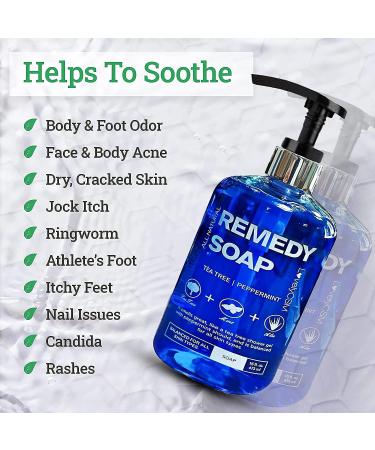 Tea Tree Oil Shower Gel Soap 16 oz. - 100% Natural for Body Odor, Jock Itch, Ringworm, Yeast Infection, Acne - Men & Women - Buy Online on GoSupps.com