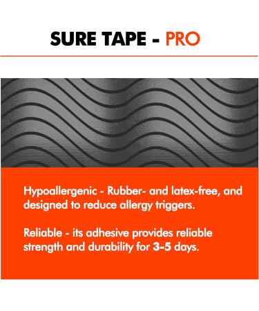 Shop Sure Tape Water Resistant Kinesiology Tape - 20 Precut Latex Free Strips for Sports Therapy - Buy Online on GoSupps.com