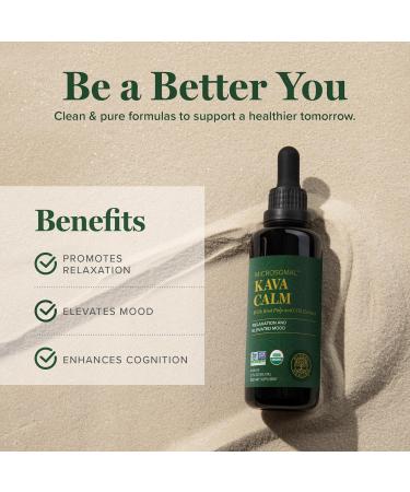 Global Healing Center - Organic Kava Calm - MicroSomal Tech Pure Kava Drops - Induce Calmness Particularly Those Involved with GABA - Buy Online on GoSupps.com