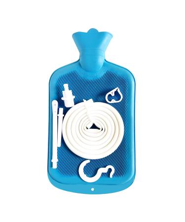 Abyclean rubber-concrete bag set for anal shower vaginal shower enema cleaner for the health of women or men (blue-2l) rubber blue-2l
