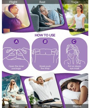 Steam Eye Mask 30 Packs Warming Eye Mask Self Heating Eye Mask Sleep Mask Heated Eye Mask for Dry Eyes Fatigue Great Gift for Students Adult Lavender-30 - Buy Online on GoSupps.com
