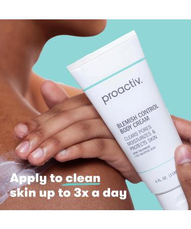 Proactiv Blemish Control Body Cream - Exfoliating Salicylic Acid Clears Breakouts. Formulated for Acne-prone Skin 4 fl oz - Buy Online on GoSupps.com
