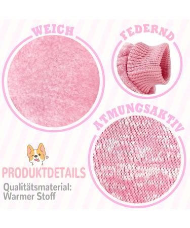 Warm Dog Sweater for Small & Medium Dogs - Classic Pink Puppy Clothing Set - Buy Online on GoSupps.com