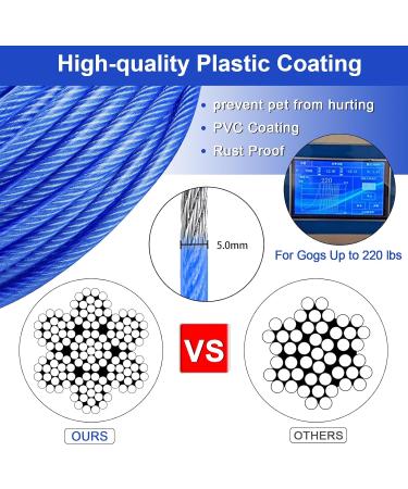 Buy Tie Out Leashes for Dogs - Shock Absorbing Spring 3-15m Yard Leash in Blue | Durable & Safe Dog Leash for Outdoor Use - Buy Online on GoSupps.com