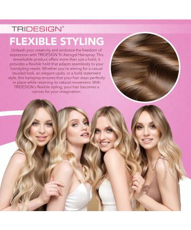 TRI Design Aerogel Hair Spray - Extra Hold Firm Hold for Women and Men Travel Volume Fixer & Non-Sticky Hairspray (10.5oz Pack of 5) 10.50 Ounce (Pack of 5) - Buy Online on GoSupps.com