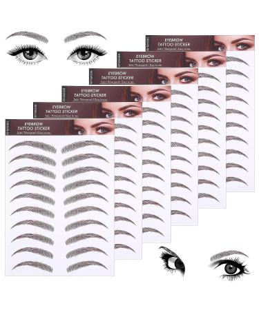 Molain Brow Tattoo Eyebrow Peel Off Temporary Tint Waterproof - 6 PCS Brown Style 09 - Buy Online on GoSupps.com