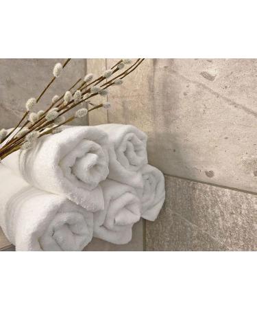 Zollner 10 Set Hotel Quality White Towels - 50x100 cm Strong & Soft Shower Towels with Hanger - Washable up to 95 C - Ideal for Home & Travel - Buy Online on GoSupps.com