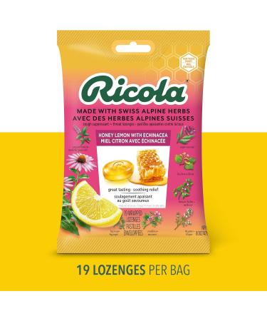 Ricola Honey Lemon Echinacea Cough Drops 19 Count Bag - Buy Online on GoSupps.com