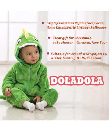 Doladola Baby Boys Girls Green Shark Hooded Onesie | Infant Pajamas Romper 12-18 Months - Buy Online on GoSupps.com