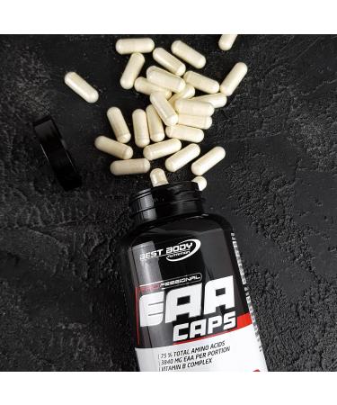 Best Body Nutrition Professional EAA Caps - Vegan Amino Acids | 3840 mg EAA per Serving | Vitamin B Complex | 100 Capsules | Alternative to EAA Powder - Buy Online on GoSupps.com