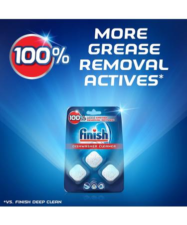 Finish In-Wash Dishwasher Cleaner - 3 Count, Pack of 4 | Removes Hidden Grease & Grime - Buy Online on GoSupps.com